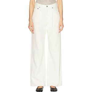 R13 R13W3147-910A Damon Pleated Wide Leg Holden White Jeans Women's Size 27
